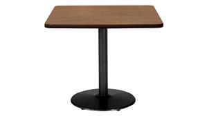 Cafeteria Tables KFI Seating 36in H x 36in W x 36in D Square Breakroom Table, Round Base