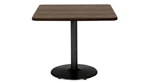 Cafeteria Tables KFI Seating 36in H x 36in W x 36in D Square Breakroom Table, Round Base