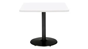 Cafeteria Tables KFI Seating 36in H x 36in W x 36in D Square Breakroom Table, Round Base