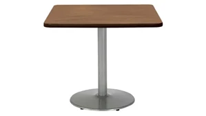 Cafeteria Tables KFI Studios 36in H x 36in W x 36in D Square Breakroom Table, Round Base