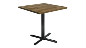 Cafeteria Tables KFI Studios 36in Square Vintage Wood Counter Table