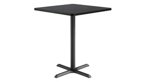 Cafeteria Tables KFI Seating 36in Square, Bar Height, Pedestal Table