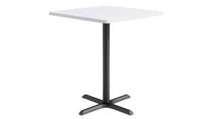 Cafeteria Tables KFI Seating 36in Square, Bar Height, Pedestal Table