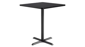 Cafeteria Tables KFI Seating 36in Square, Bar Height, Pedestal Table