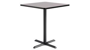 Cafeteria Tables KFI Seating 36in Square, Bar Height, Pedestal Table
