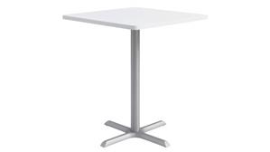 Cafeteria Tables KFI Seating 36in Square, Bar Height, Pedestal Table