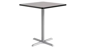 Cafeteria Tables KFI Seating 36in Square, Bar Height, Pedestal Table