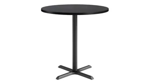 Cafeteria Tables KFI Seating 42in Round, Bar Height, Pedestal Table