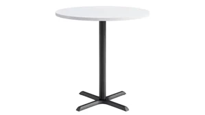 Cafeteria Tables KFI Seating 42in Round, Bar Height, Pedestal Table