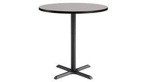 Cafeteria Tables KFI Seating 42in Round, Bar Height, Pedestal Table