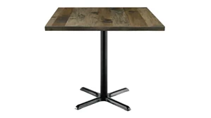 Cafeteria Tables KFI Studios 42in Square Vintage Wood Counter Table