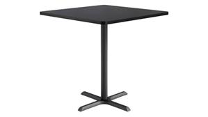 Cafeteria Tables KFI Seating 42in Square, Bar Height, Pedestal Table