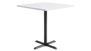Cafeteria Tables KFI Seating 42in Square, Bar Height, Pedestal Table