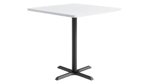 Cafeteria Tables KFI Seating 42in Square, Bar Height, Pedestal Table