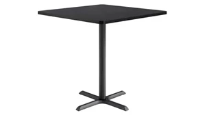 Cafeteria Tables KFI Seating 42in Square, Bar Height, Pedestal Table