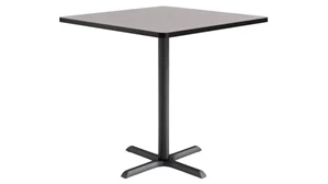 Cafeteria Tables KFI Seating 42in Square, Bar Height, Pedestal Table
