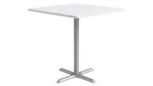 Cafeteria Tables KFI Seating 42in Square, Bar Height, Pedestal Table
