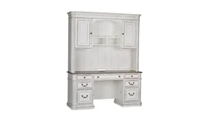 Wood Veneer Desks WFB Designs 66in W Credenza & Hutch