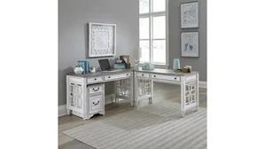 L Shaped Single Pedestal Desks WFB Designs Opt L-Shaped Desk Set
