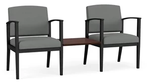 Lobby & Guest Chairs - Metal Lesro Chairs with Connecting Center Table 2