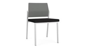 Lobby & Guest Chairs - Metal Lesro Armless Guest Chair Upholstered Seat, Upholstered Back