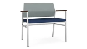Lobby & Guest Chairs - Metal Lesro Bariatric Chair Upholstered Seat, Upholstered Back