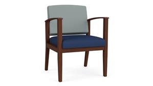 Lobby & Guest Chairs - Wood Lesro Guest Chair, Upholstered Seat, Upholstered Back