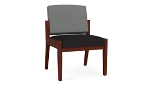 Lobby & Guest Chairs - Wood Lesro Guest Chair Armless, Upholstered Seat, Upholstered Back