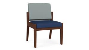 Lobby & Guest Chairs - Wood Lesro Guest Chair Armless, Upholstered Seat, Upholstered Back
