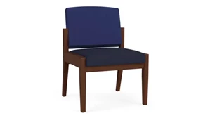 Lobby & Guest Chairs - Wood Lesro Guest Chair Armless, Upholstered Seat, Upholstered Back