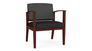 Lobby & Guest Chairs - Wood Lesro Guest Chair Oversize Upholstered Seat and Back