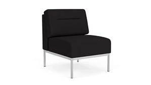 Club & Lounge Chairs Lesro Darsey Armless Guest Chair - Matching Fabric & Vinyl