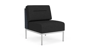 Club & Lounge Chairs Lesro Darsey Armless Guest Chair - Designer Combo Fabric-Vinyl