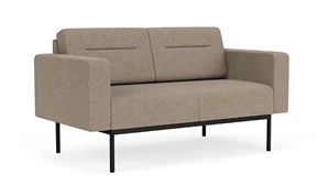 Loveseats Lesro Loveseat with Steel Frame and Padded Seat