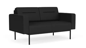 Loveseats Lesro Loveseat with Steel Frame and Padded Seat