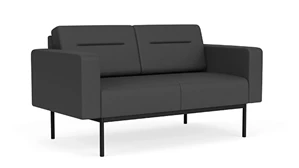 Loveseats Lesro Darsey Loveseat - Matching Fabric & Vinyl