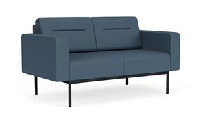 Loveseats Lesro Darsey Loveseat - Matching Fabric & Vinyl