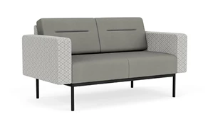 Loveseats Lesro Darsey Loveseat - Designer Combo Fabric-Vinyl