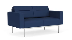 Loveseats Lesro Darsey Loveseat - Matching Fabric & Vinyl