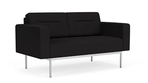 Loveseats Lesro Darsey Loveseat - Matching Fabric & Vinyl