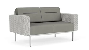 Loveseats Lesro Darsey Loveseat - Designer Combo Fabric-Vinyl