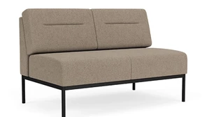 Loveseats Lesro Armless Loveseat with Steel Frame and Padded Seat