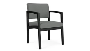 Lobby & Guest Chairs - Metal Lesro Lenox Steel Guest Chair - Vinyl and Fabric Upholstery