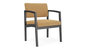 Lobby & Guest Chairs - Metal Lesro Lenox Steel Oversize Guest Chair - Pattern Fabric