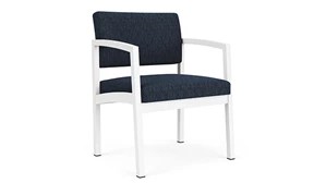 Lobby & Guest Chairs - Metal Lesro Lenox Steel Oversize Guest Chair - Pattern Fabric