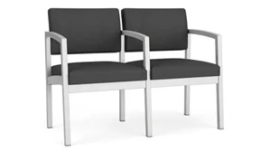 Sofas Lesro 2-Seat Sofa 43.5in W x 24.5in D with Center Arms and Steel Frame