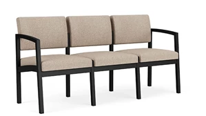 Sofas Lesro Lenox Steel 3 Seat Sofa - Vinyl and Fabric Upholstery