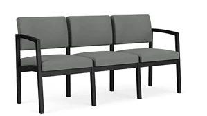 Sofas Lesro Lenox Steel 3 Seat Sofa - Vinyl and Fabric Upholstery