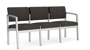 Sofas Lesro Lenox Steel 3 Seat Sofa - Vinyl and Fabric Upholstery