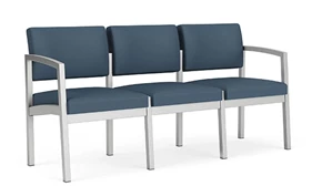 Sofas Lesro Lenox Steel 3 Seat Sofa - Vinyl and Fabric Upholstery